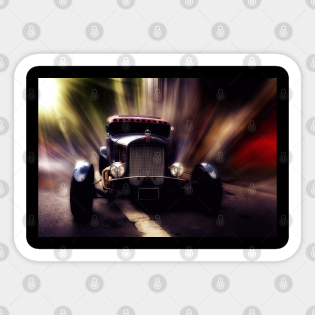 Hot Rod - colored Sticker by hottehue